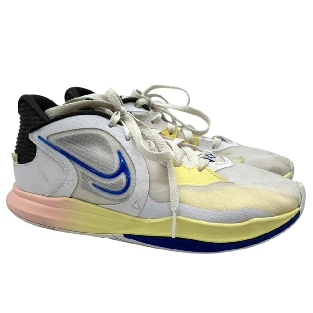 Nike Kyrie Low 5 DJ6012-100 Butterfly Effect Size 8 Basketball White Yellow Pink